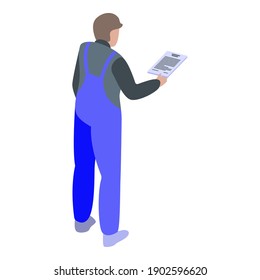 Furniture courier icon. Isometric of furniture courier vector icon for web design isolated on white background