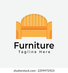 Furniture creative logo vector template design.