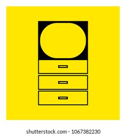 Furniture cupboard icon vector