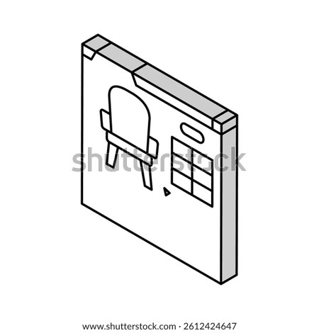 furniture customization interior designer isometric icon vector. furniture customization interior designer sign. isolated symbol illustration