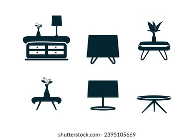 Furniture design element vector icon with creative unique concept