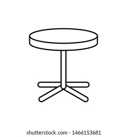 Furniture design icon. Abstract table logotype.