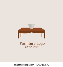 furniture design logo template. Vector Illustration with flat style