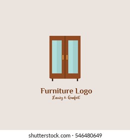 furniture design logo template. Vector Illustration with flat style