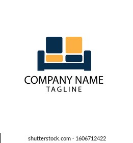 Furniture design logo with wardrobe design elements. Can be used for wardrobe companies.