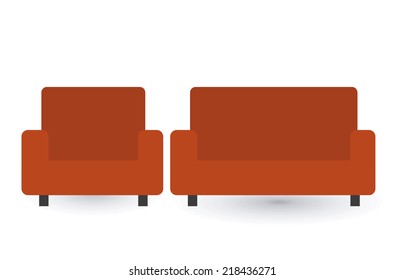 Furniture design over white background, vector illustration