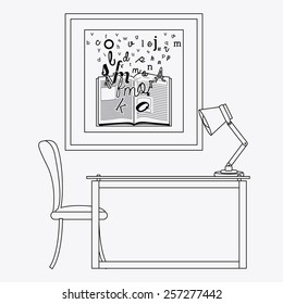 furniture design over white background, vector illustration.