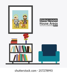 furniture design over white background, vector illustration.