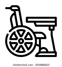furniture for disabled line icon vector. furniture for disabled sign. isolated contour symbol black illustration