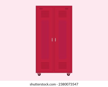 furniture door steel red color 