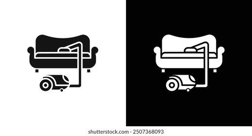 Furniture dry cleaning icon flat line symbol set.