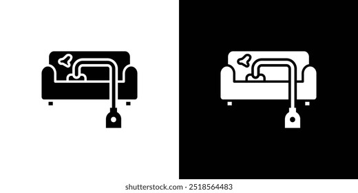 Furniture dry cleaning icon Flat fill set collection