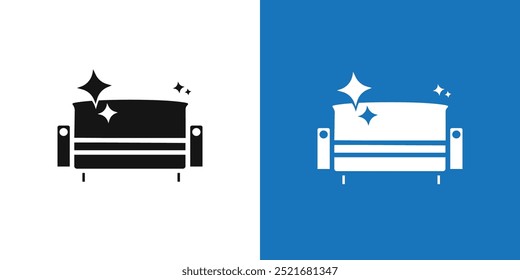 Furniture dry cleaning icon Flat vector set outline