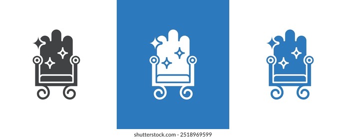 Furniture dry cleaning icon thin line illustration