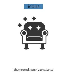 Furniture dry cleaning icons  symbol vector elements for infographic web
