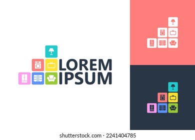 Furniture and electronic logo template design vector