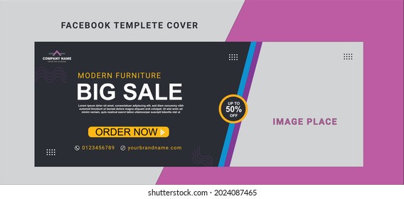 Furniture Facebook cover and web banner template