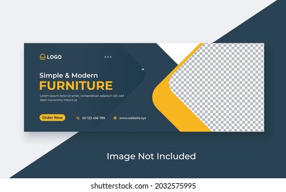 Furniture Facebook Cover and Web Banner Template, Simple and Modern Furniture Social Media Cover Template