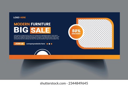 Furniture Facebook cover and web banner template