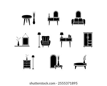 Furniture fill Logo Element Set