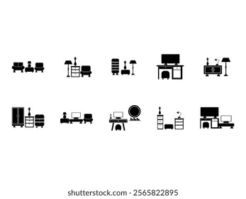 Furniture Fill Logo Element Set