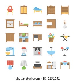 
Furniture Flat Icons
