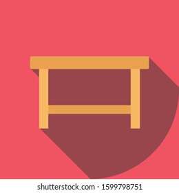 Furniture Flat icons for desk & wooden