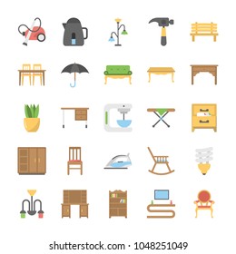 
Furniture Flat Icons Pack
