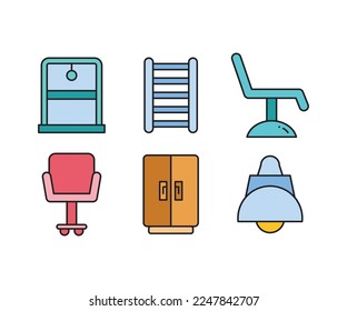 furniture and home appliance icons set