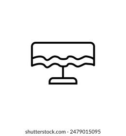 Furniture and home interior elements - thin line web icon set. Outline icons of kitchen, living room, bedroom and office collection. Simple vector illustration