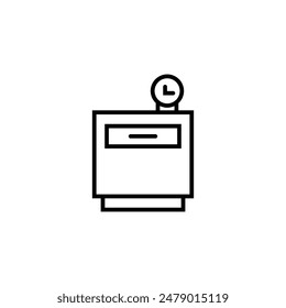 Furniture and home interior elements - thin line web icon set. Outline icons of kitchen, living room, bedroom and office collection. Simple vector illustration
