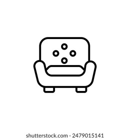 Furniture and home interior elements - thin line web icon set. Outline icons of kitchen, living room, bedroom and office collection. Simple vector illustration