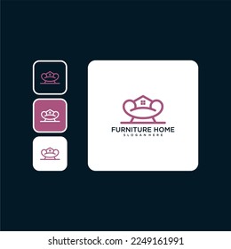 furniture home logo design template
