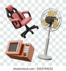 Furniture and household electrical appliances for comfortable workplace