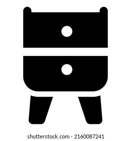 Furniture icon with black color