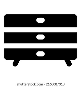 Furniture icon with black color