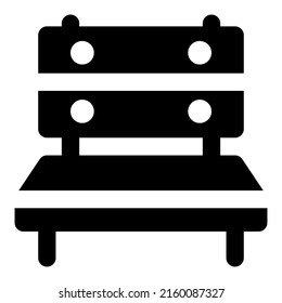 Furniture icon with black color