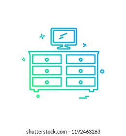 Furniture icon design vector 
