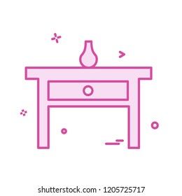 Furniture icon design vector