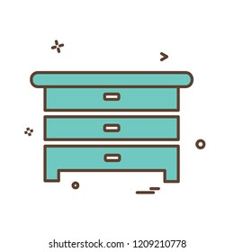 Furniture icon design vector
