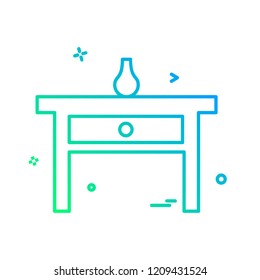 Furniture icon design vector