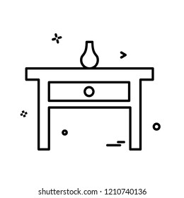Furniture icon design vector
