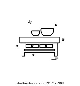 Furniture icon design vector 