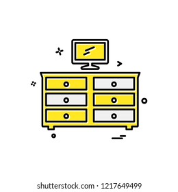 Furniture icon design vector 