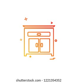 Furniture icon design vector