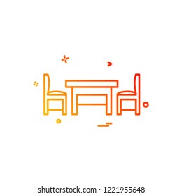 Furniture icon design vector 