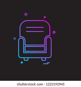 Furniture icon design vector