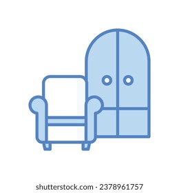 Icono de mobiliario aislar ilustración de material vectorial de fondo blanco