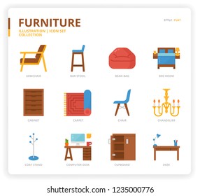 Furniture icon set