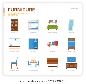 Furniture icon set